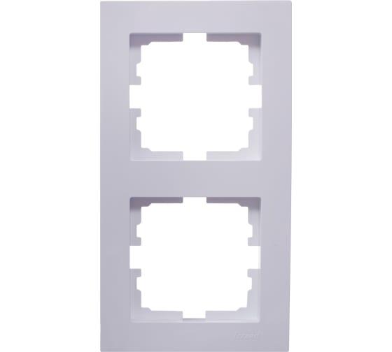 Рамка 2-ая вертикальная Lezard Vesna, цвет белый - фото 1 - id-p222238864
