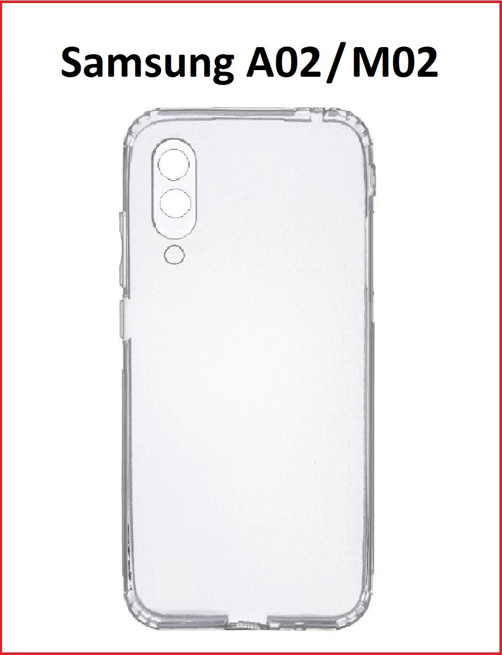 Чехол-накладка для Samsung Galaxy A02 / M02 (силикон) SM-A022 прозрачный с защитой камеры