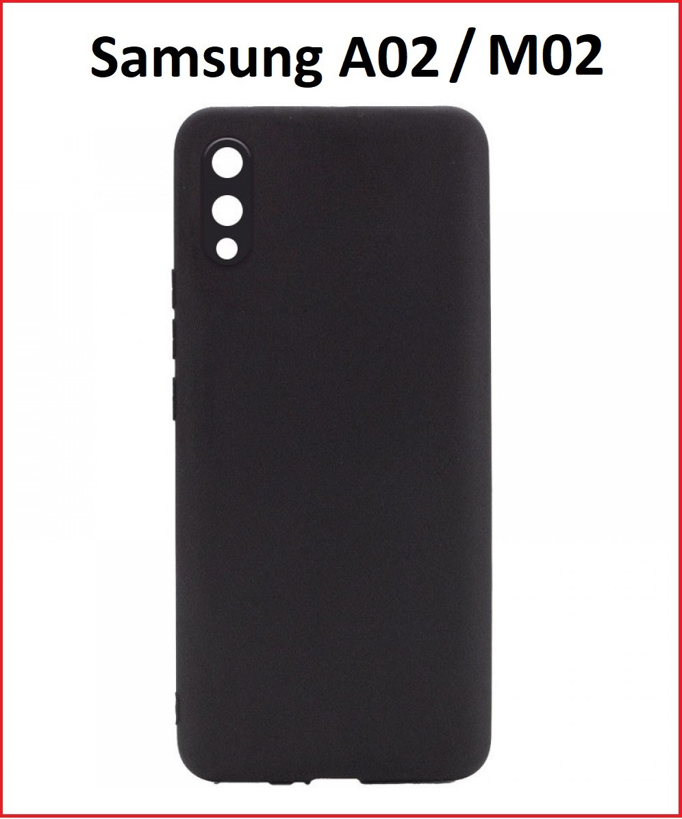 Чехол-накладка для Samsung Galaxy A02 SM-A022 (силикон) черный