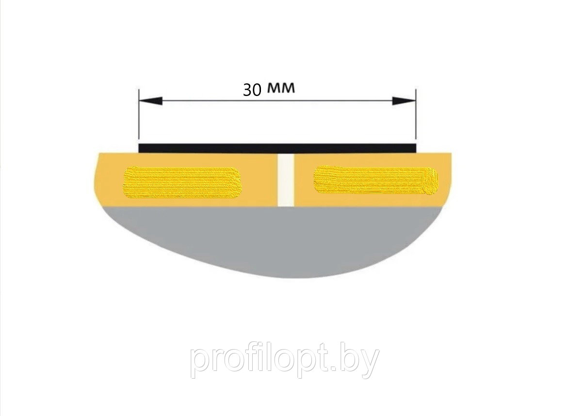 Полоса (Молдинг) из нержавеющей стали 30 мм. цвет Золото Полированное, 300 см - фото 3 - id-p222517714
