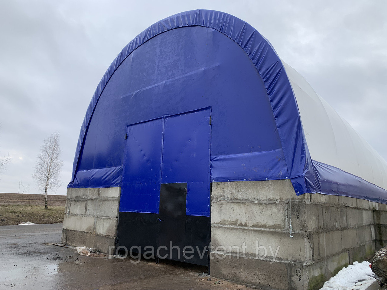 Склад для хранения противогололедной смеси. Размер 10,00*40,00 м. РУП "ГОМЕЛЬАВТОДОР" филиал ДЭУ-46