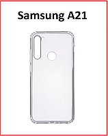 Чехол-накладка для Samsung Galaxy A21 (силикон) SM-A215 прозрачный усиленный