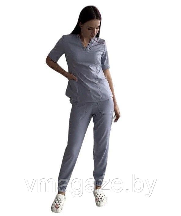 Медицинский костюм Азалия (цвет серый) - фото 1 - id-p176507503