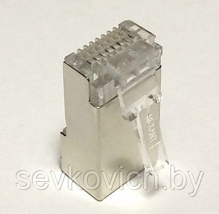 Коннектор джек 8Р8С RJ-45 CAT кат. 5е c экраном