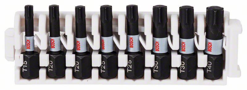 Набор ударных бит Torx T15, T20 Bosch (2 шт) , T25 Bosch (2 шт) , T30 Bosch (2 шт) , T40 (2608522322) - фото 1 - id-p222522394