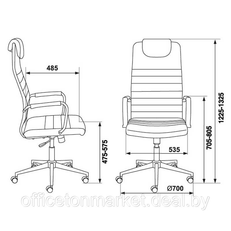 Кресло для руководителя "Бюрократ KB-9/ECO", кожзам, металл, черный - фото 6 - id-p222519904