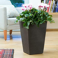 Горшок для цветов пластиковый Keter Rattan Planter 23,6л., антрацит