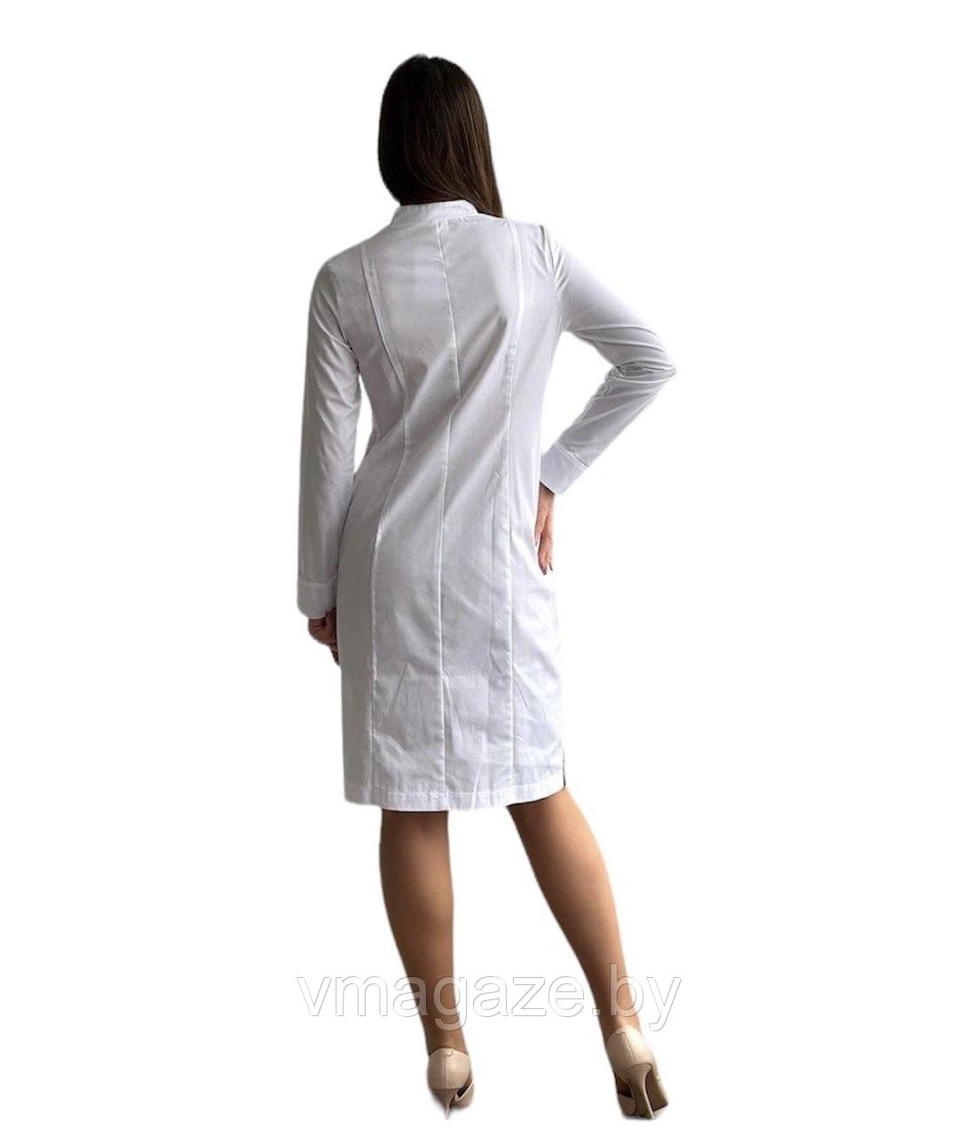Медицинский халат, женский Слава (цвет белый) - фото 4 - id-p176527943