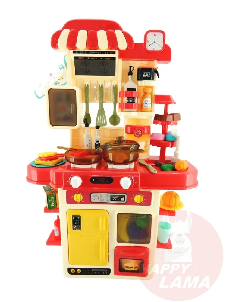 Детская кухня вода, свет, звук, пар, 48 предметов, высота 70 см, g792B - фото 3 - id-p222524405