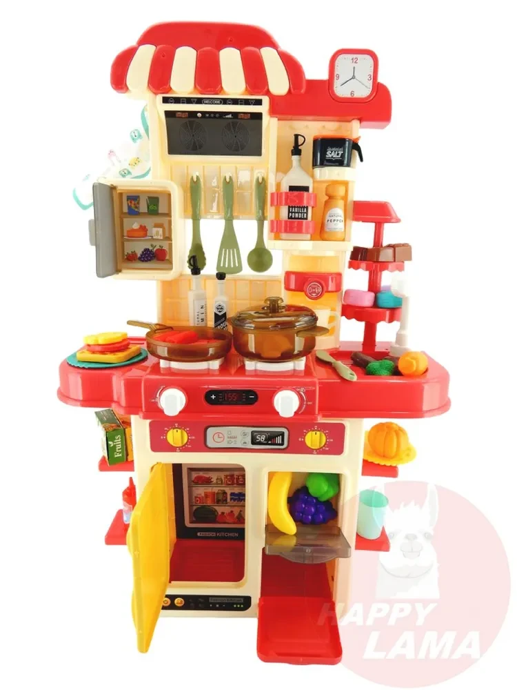 Детская кухня вода, свет, звук, пар, 48 предметов, высота 70 см, g792B - фото 4 - id-p222524405