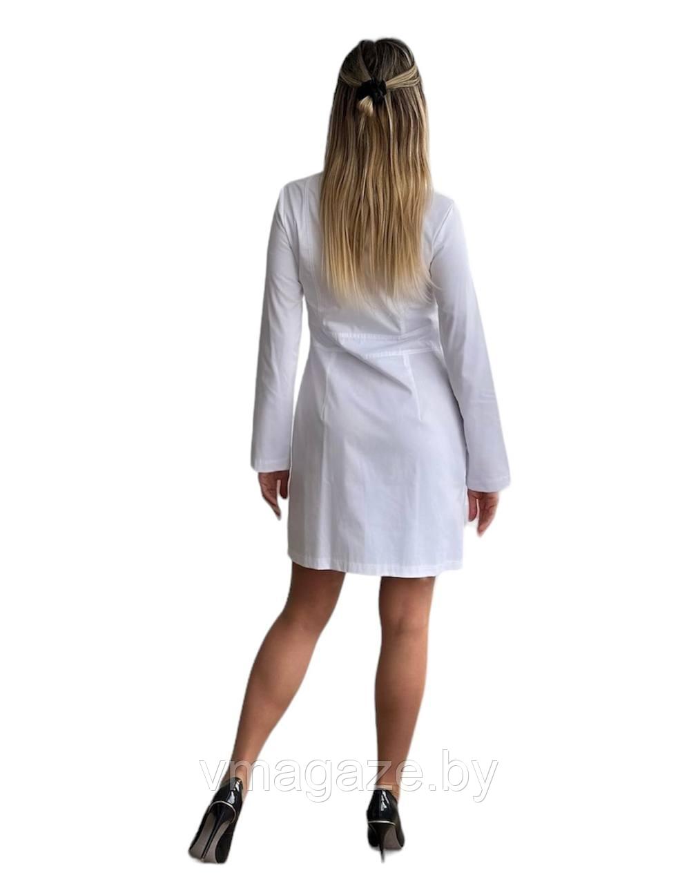 Медицинский халат, женский Агата на пуговицах (цвет белый) - фото 2 - id-p176540448