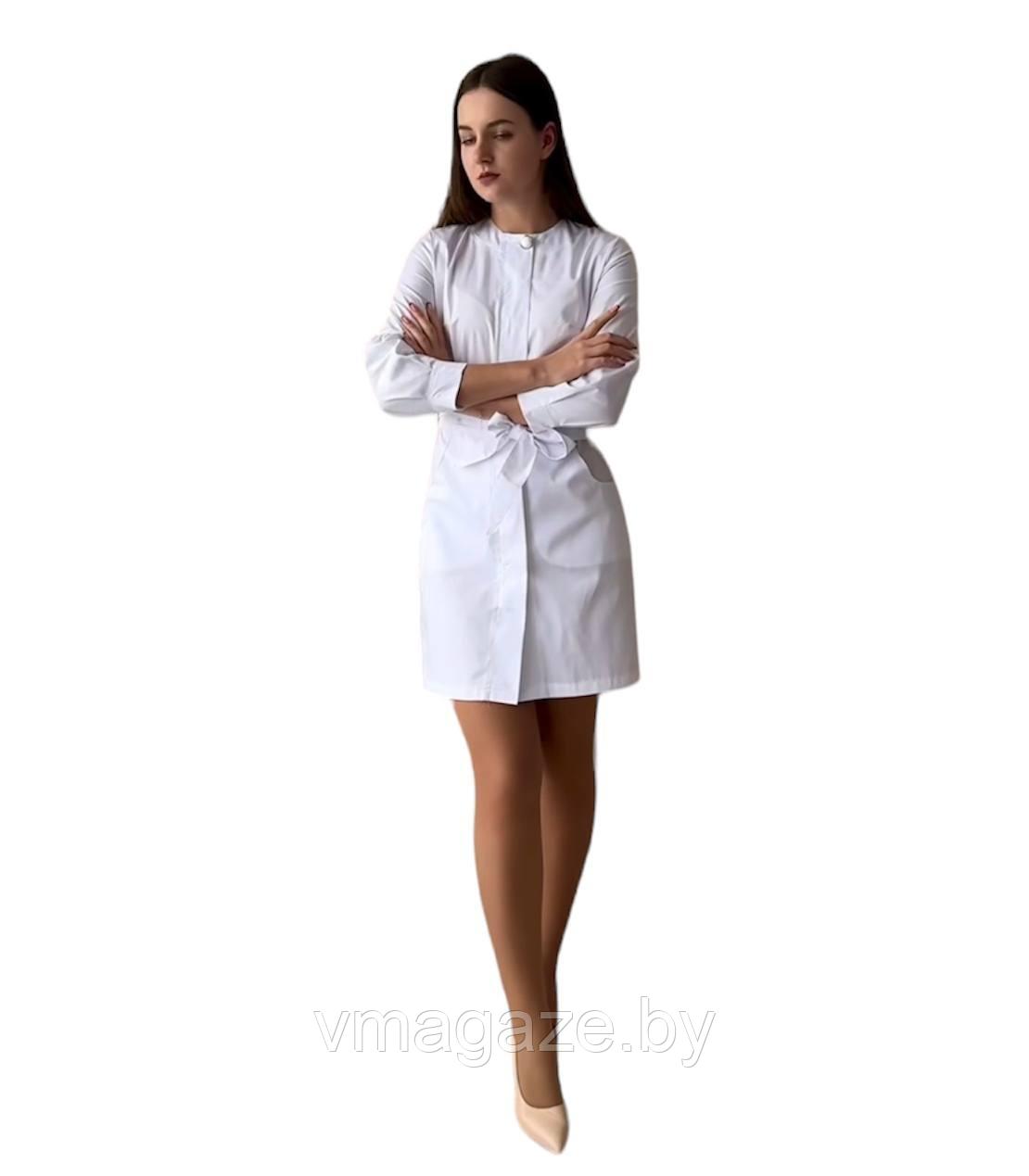 Медицинский халат, женский Зара (цвет белый) - фото 2 - id-p176524370