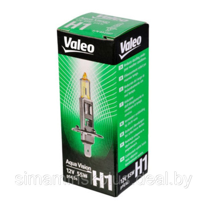 Лампа автомобильная VALEO Aqua Vision, H1, 12 В, 55 Вт, 32507 - фото 1 - id-p222525607