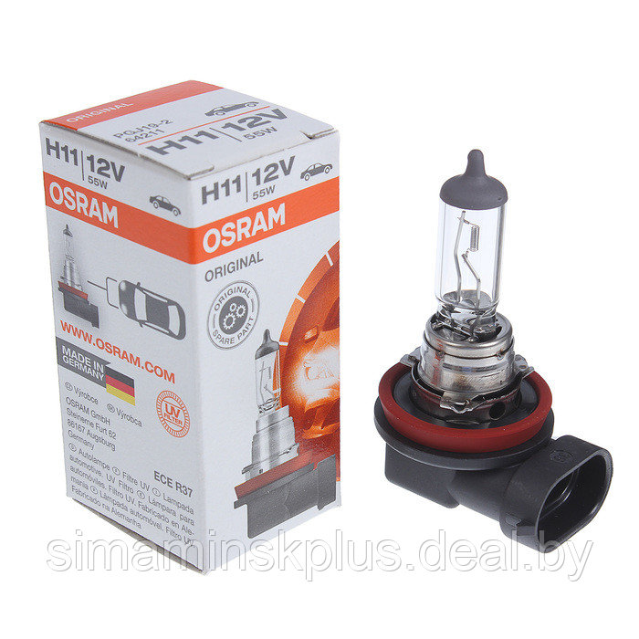 Лампа автомобильная Osram, H11, 12 В, 55 Вт, PGJ192 - фото 1 - id-p222525610