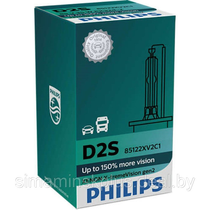 Лампа ксеноновая Philips X-tremeVision D2S, 4800K, 35 Вт, 85122XV2C1 - фото 2 - id-p222525638