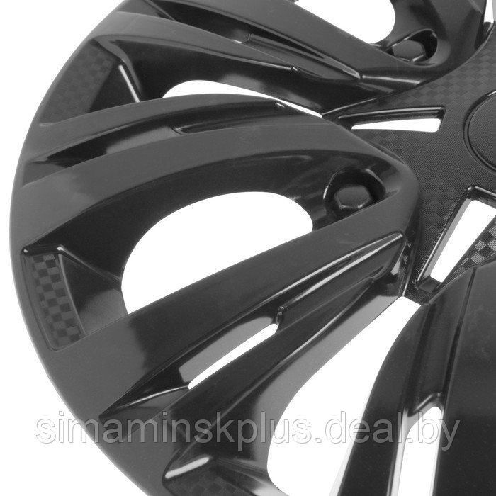 Колпаки колесные R16 "ЛИОН", черный глянец, набор 4 шт - фото 3 - id-p222525668