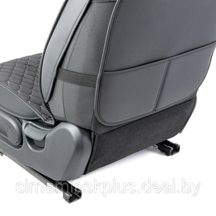 Каркасные накидки на передние сиденья Car PerforMANce, 2 шт, алькантара, ромб,черно-серый - фото 6 - id-p222525692