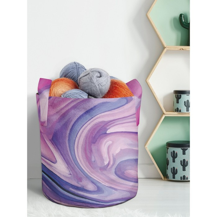 Мягкая текстильная корзина «Смещение красок» для хранения вещей и игрушек, 19 л. - фото 1 - id-p222526603