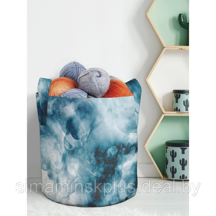 Текстильная корзина «Густой дым» для хранения вещей и игрушек, 27 л. - фото 1 - id-p222527301