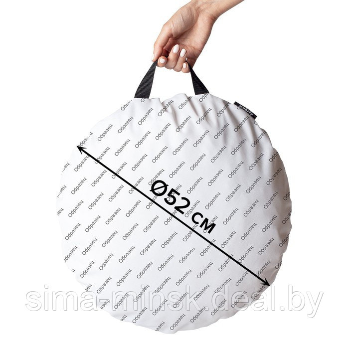Декоративная круглая подушка-сидушка на пол, размер 52х52 см - фото 3 - id-p222528604