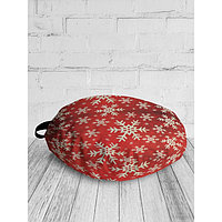 Декоративная круглая подушка-сидушка на пол, размер 52х52 см