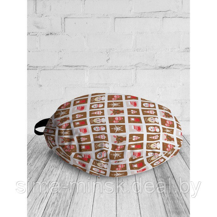 Декоративная круглая подушка-сидушка на пол, размер 52х52 см - фото 1 - id-p222528646