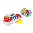 Игровой набор Касса детская игрушечная со сканером и деньгами, 6 предметов, фото 3