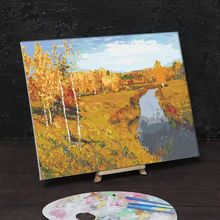 Картина по номерам на холсте с подрамником «Золотая осень» Левитан Исаак 40х50 см - фото 3 - id-p222533510
