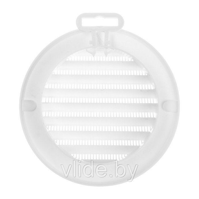 Решетка вентиляционная ZEIN, d=100 мм, круглая, с сеткой, с фланцем, неразъемная - фото 6 - id-p205232556