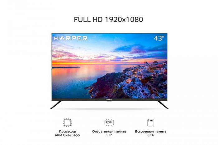 Телевизор 43 дюйма HARPER 43F661TS Full HD SMART TV - фото 1 - id-p222536707