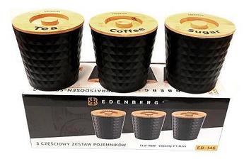 Набор емкостей для хранения сыпучих продуктов сахара кофе чая EDENBERG EB-146 банки контейнеры органайзер