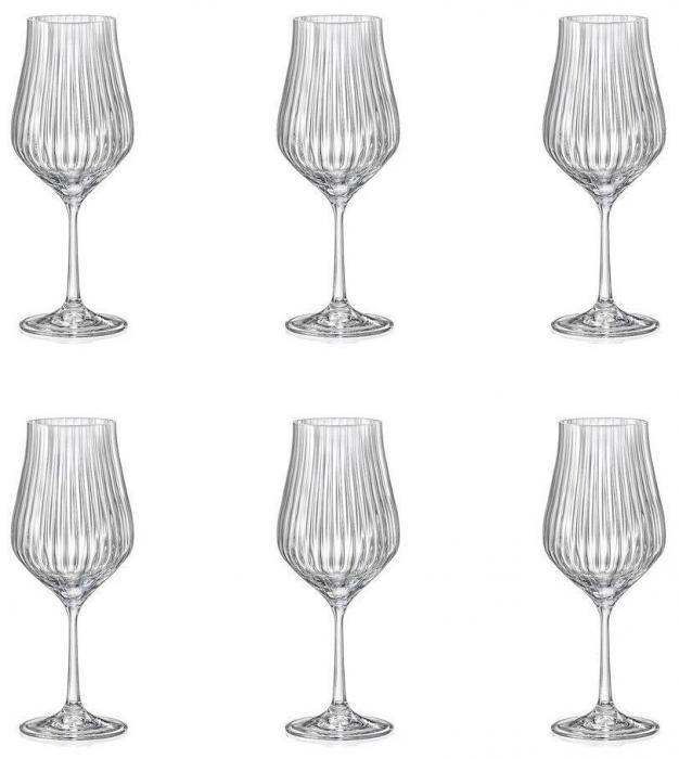 CRYSTALEX CR450101TO Набор бокалов для вина TULIPA OPTIC 6шт 450мл - фото 2 - id-p222536766