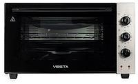 Настольная мини печь для дома выпечки пиццы кухни запекания Электродухока VESTA MP-V 2342 E Серо/Чёрная