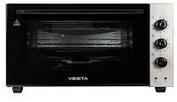 Настольная мини печь для дома выпечки пиццы кухни запекания Электродухока VESTA MP-V 2342 E Серо/Чёрная/Серая