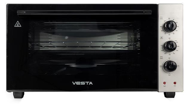 Настольная мини печь для дома выпечки пиццы кухни запекания Электродухока VESTA MP-V 2342 E Серо/Чёрная/Серая - фото 1 - id-p222536940