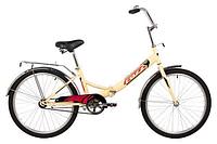 Подростковый складной велосипед 24 дюйма для взрослого подростка с ножным тормозом FOXX 24SF.SHIFT.BG4 бежевый