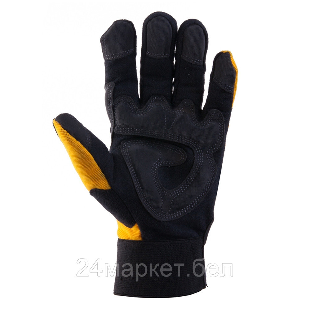 JETA PRO JAV01/L JAV01 9/L Vibro Pro Защитные антивибрационные трикотажные перчатки черно-желтые - фото 2 - id-p222443804