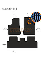 Eva-коврики в салон Tesla model 3 (17-)