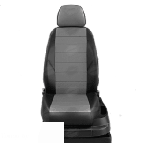 Автомобильные чехлы для сидений Nissan Almera седан, хэтчбек. ЭК-02 т.сер/чёрный