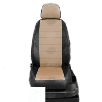Автомобильные чехлы для сидений Nissan Almera седан, хэтчбек. ЭК-04 бежевый/чёрный
