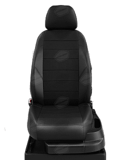 Автомобильные чехлы для сидений Peugeot Partner каблук. ЭК-01 чёрный/чёрный - фото 1 - id-p222538747