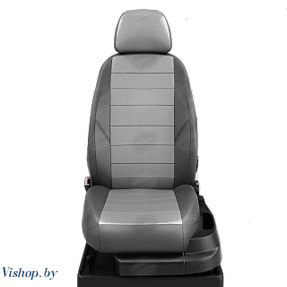 Автомобильные чехлы для сидений Toyota Hilux джип-пикап. ЭК-17 с.сер/т.сер - фото 1 - id-p222538799