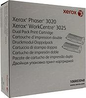 XEROX 106R03048 Тонер-картридж черный Phaser 3020/WC3025, 3 К, (двойная упаковка)