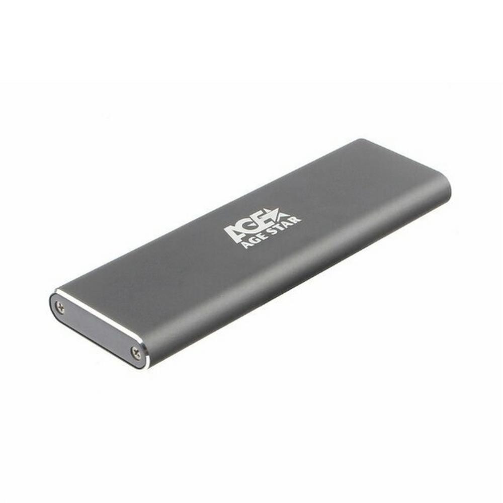 AgeStar 31UBNV1C (GRAY) USB 3.1 Type-C Внешний корпус M.2 NVME (M-key) AgeStar 31UBNV1C (GRAY), алюминий, - фото 1 - id-p212706085