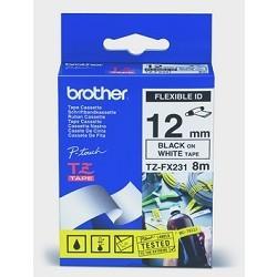 Brother TZE-FX231 Пленка в кассете чёрный шрифт на белой основе - фото 1 - id-p212699893