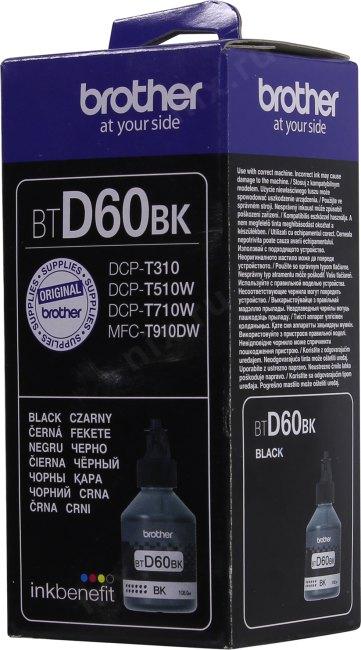 Brother Бутылка с оригинальными чернилами BTD60BK для принтера DCP-T710W, DCP-T510W, DCP-T310. Емкость до 6500 - фото 1 - id-p220874156