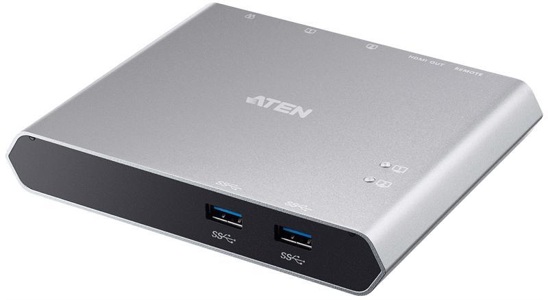 Док-переключатель ATEN 2-Port USB-C Gen 1 Dock Switch with Power Pass-through - фото 1 - id-p218811700