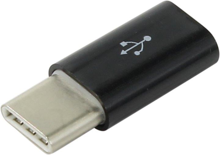 KS-is KS-294 Black Переходник microUSB F -- USB3.1-C M - фото 1 - id-p212700982