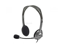 Гарнитура проводная Logitech Headset H110 RTL, 2xMini jack, Серый 981-000472/981-000271