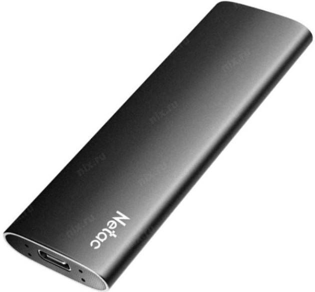 Внешний накопитель SSD USB3.2 Netac 500GB Z Slim (NT01ZSLIM-500G-32BK) Black Type-C - фото 1 - id-p214339673